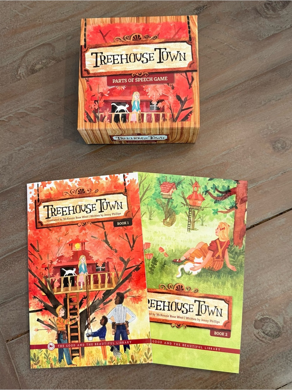 The Good And The Beautiful Treehouse Town Book Set Of 2 & Parts Of Speech Game